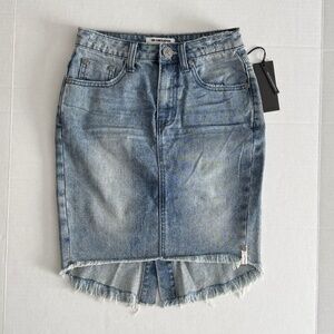 One x One Teaspoon 2020 High Waisted Super Fitted Mid Length Skirt